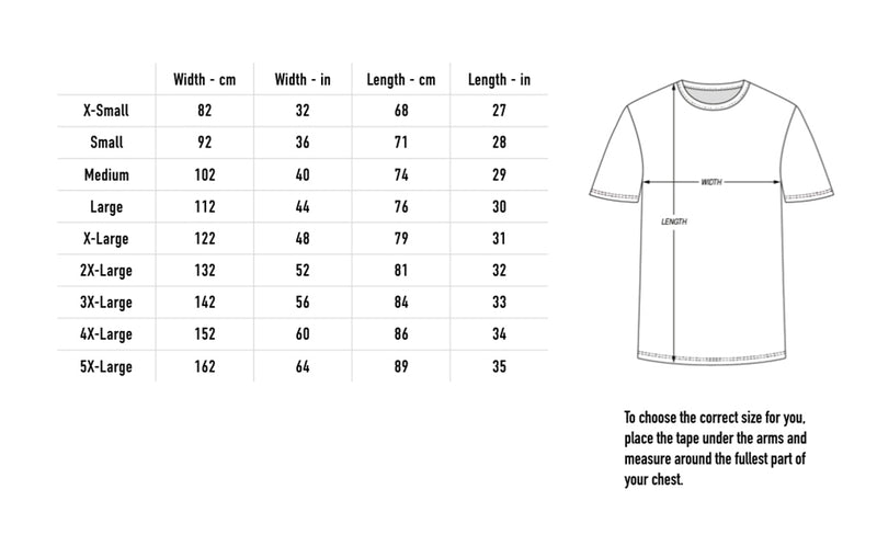 Size chart for Euphorios Bundle